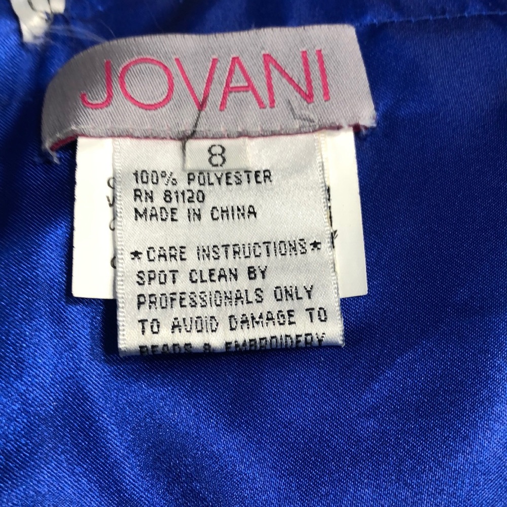 Royal Blue chiffon with train - Picture 16 of 16